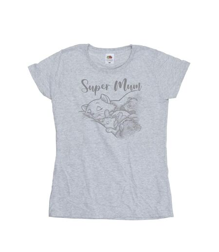 Disney - T-shirt THE ARISTOCATS MARIE SUPER MUM - Femme (Gris chiné) - UTBI16389