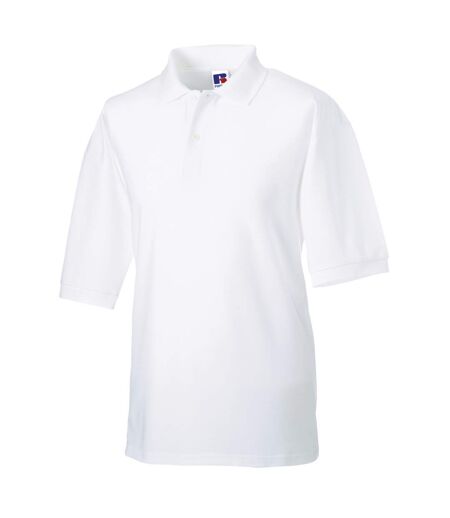 Polo à manches courtes homme blanc Russell