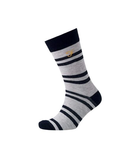 Farah Mens Falton Striped Socks (Pack of 3) (Black/White) - UTBG191