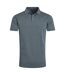 Mens quentin knitted short-sleeved polo shirt blue mirage Weird Fish-1