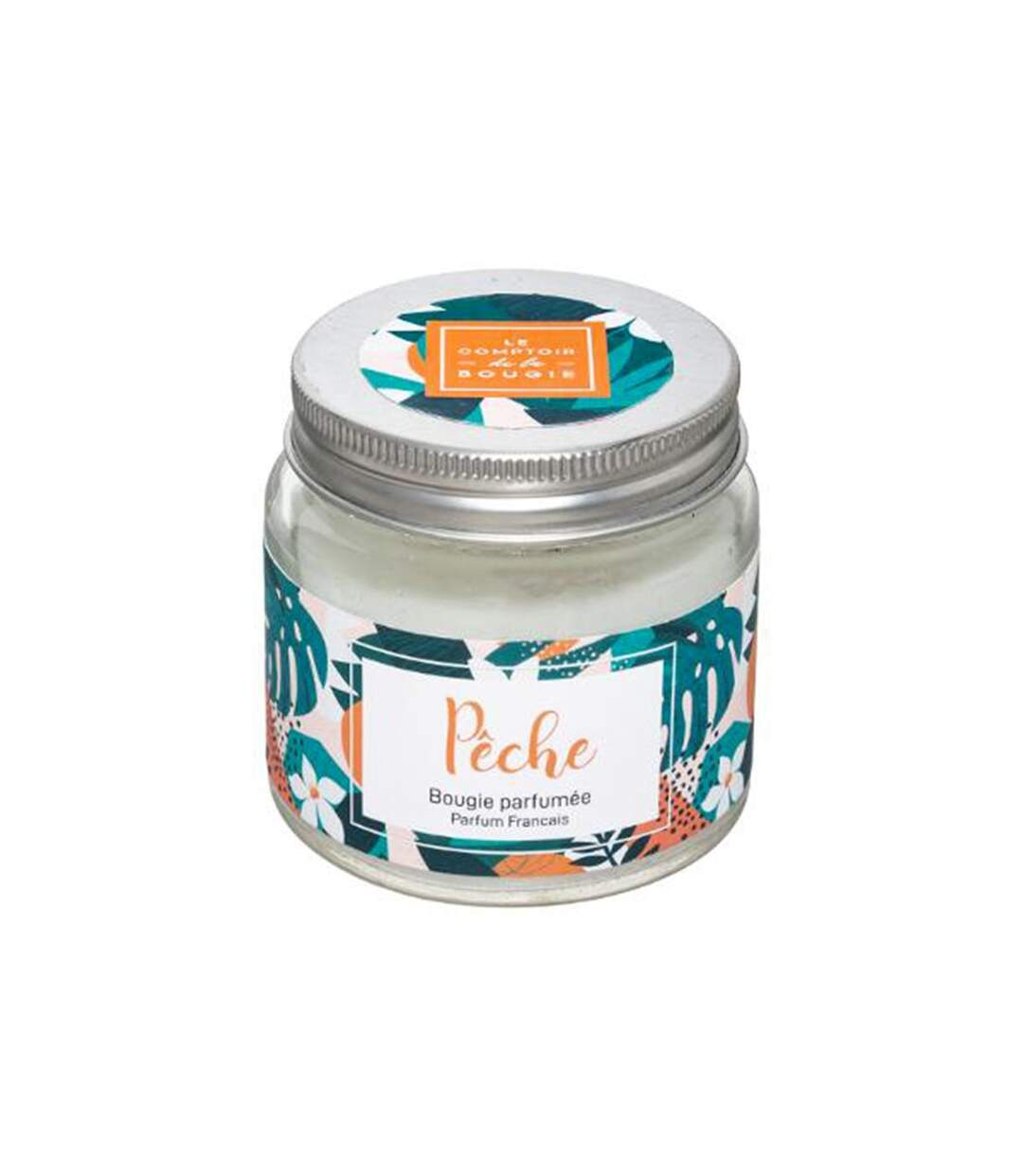 Bougie Parfumée en Verre Bocal 65g Pêche-1