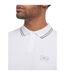 Mens Tarquin Polo Shirt White Crosshatch-4