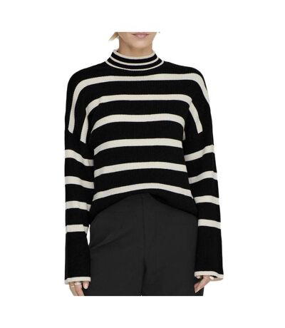 Pull noir/beige femme only libi - l