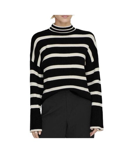 Pull noir/beige femme only libi - l