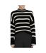 Pull noir/beige femme only libi - l-1