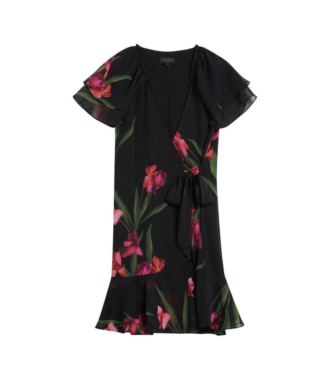 Robe Courte Manches Style Ange Femme Noir Ted Baker-2
