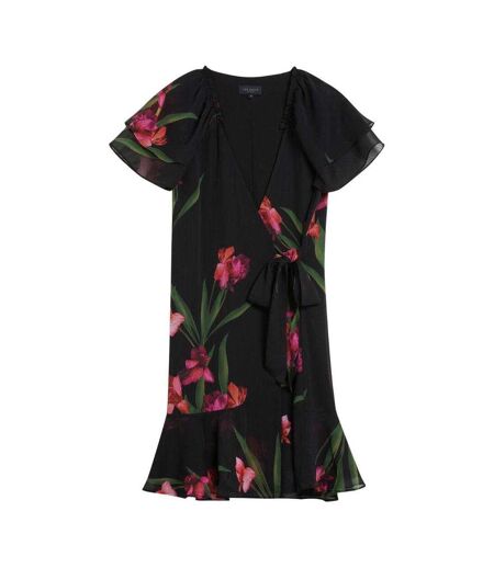 Robe Courte Manches Style Ange Femme Noir Ted Baker
