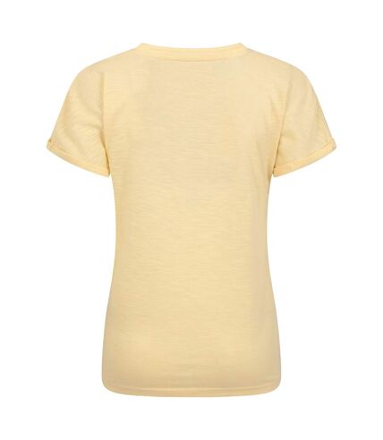 Womens/ladies skye slub t-shirt lemon Mountain Warehouse