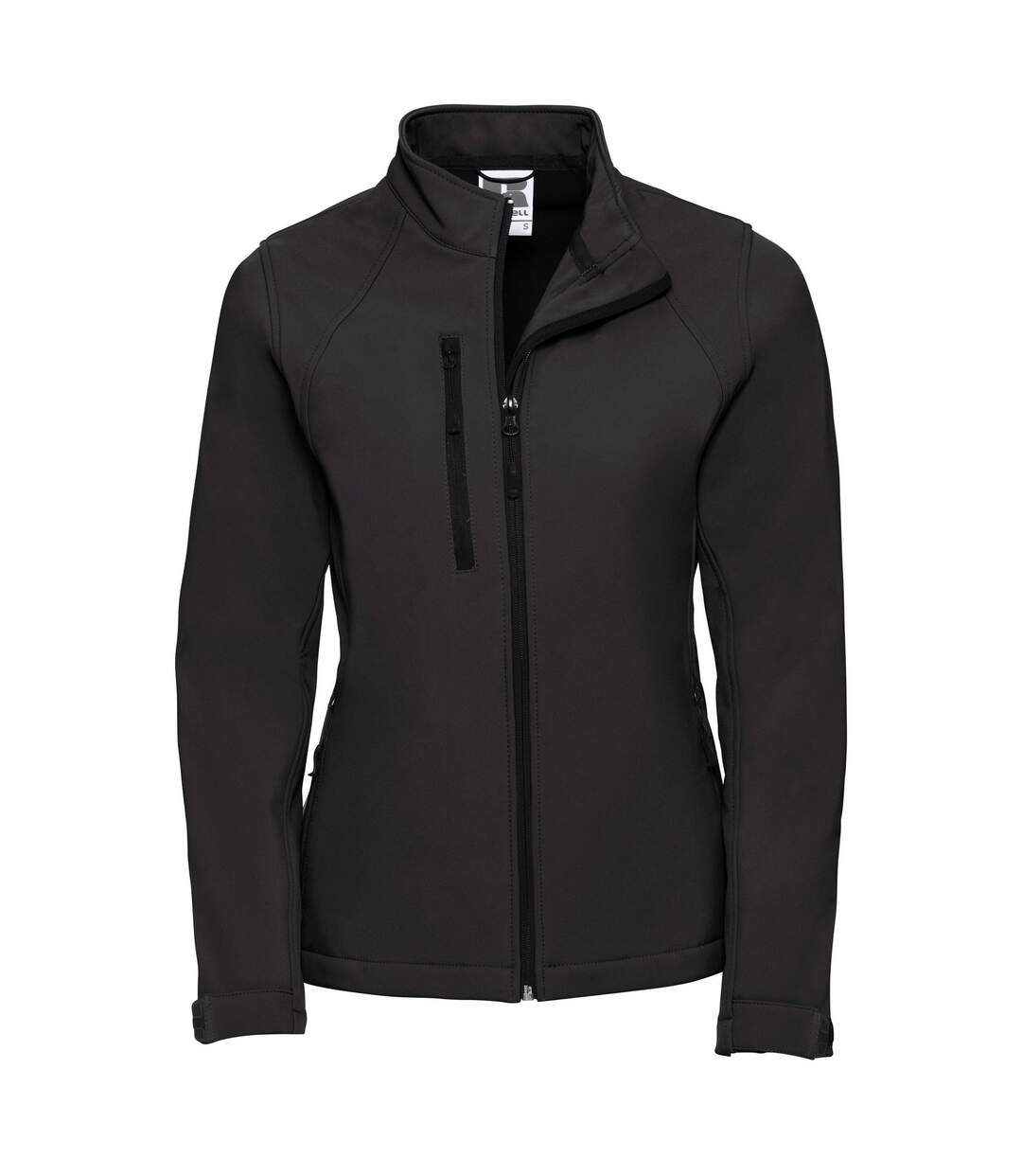 Womens/ladies soft shell jacket black Russell