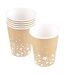 Lot de 6 Gobelets en Papier Étoile 25cl Or-1
