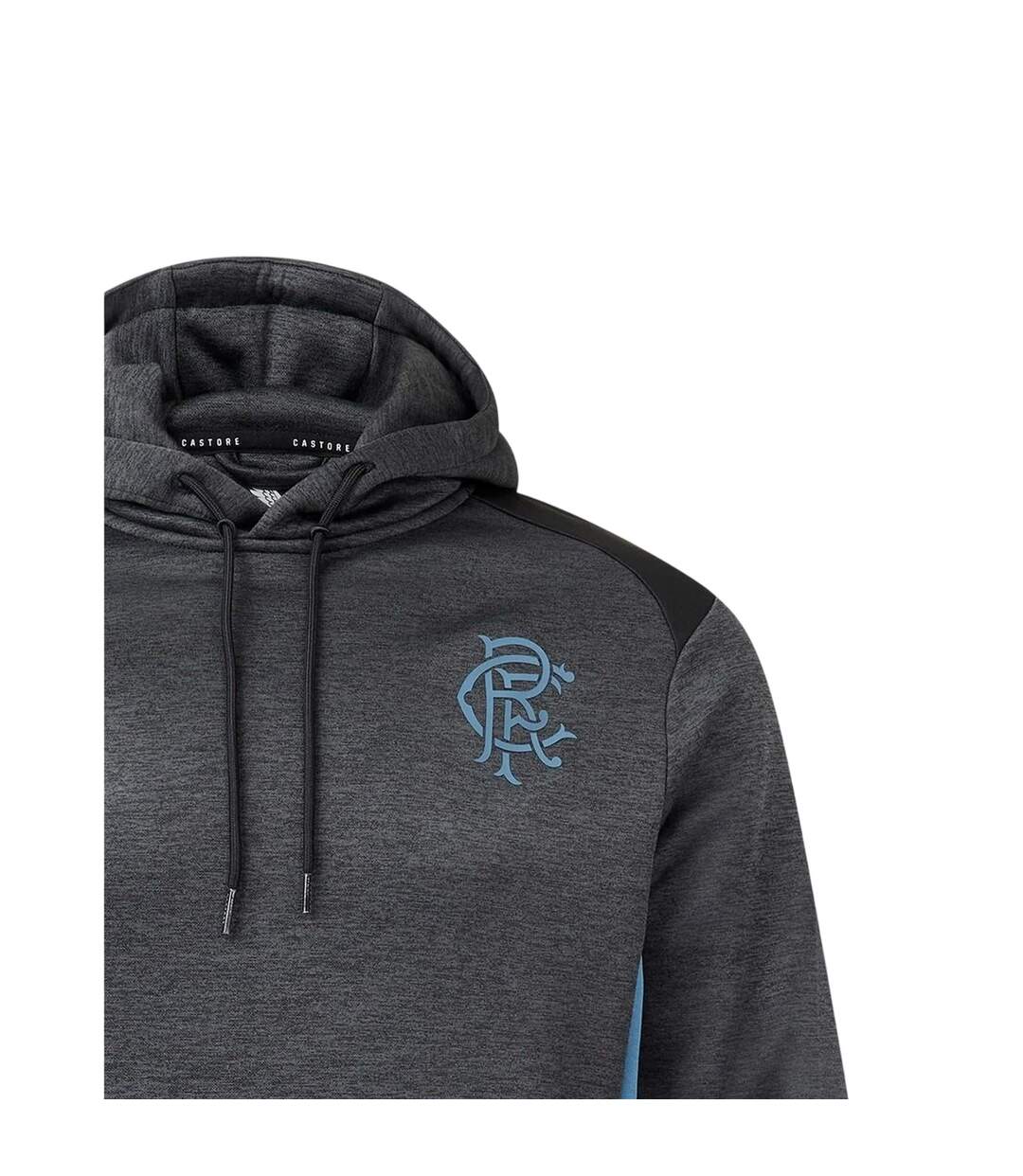 Sweat À Capuche Motif/style Rangers Fc Homme Noir Chiné Castore-4