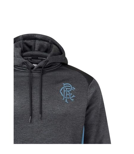 Sweat À Capuche Motif/style Rangers Fc Homme Noir Chiné Castore
