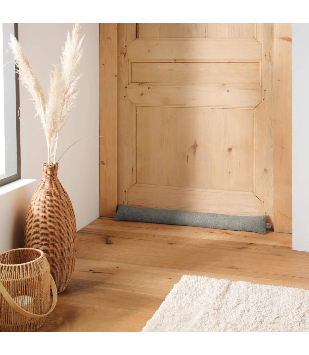 Boudin Bas de Porte Bouclette Wooly 80cm Gris-3