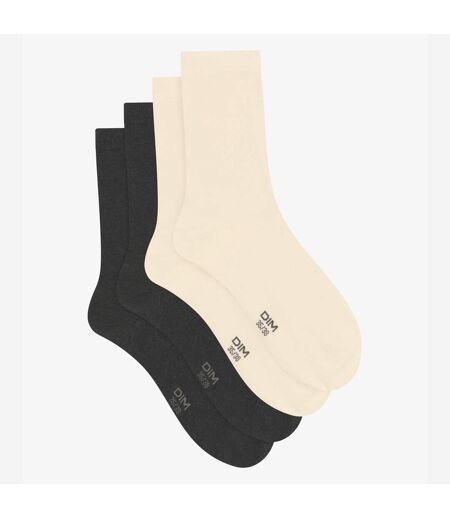 Lot de 2 Paires de Mi-Chaussettes Basique Coton