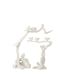 Oiseaux sur Branche en Résine Maribel 46cm Blanc-2