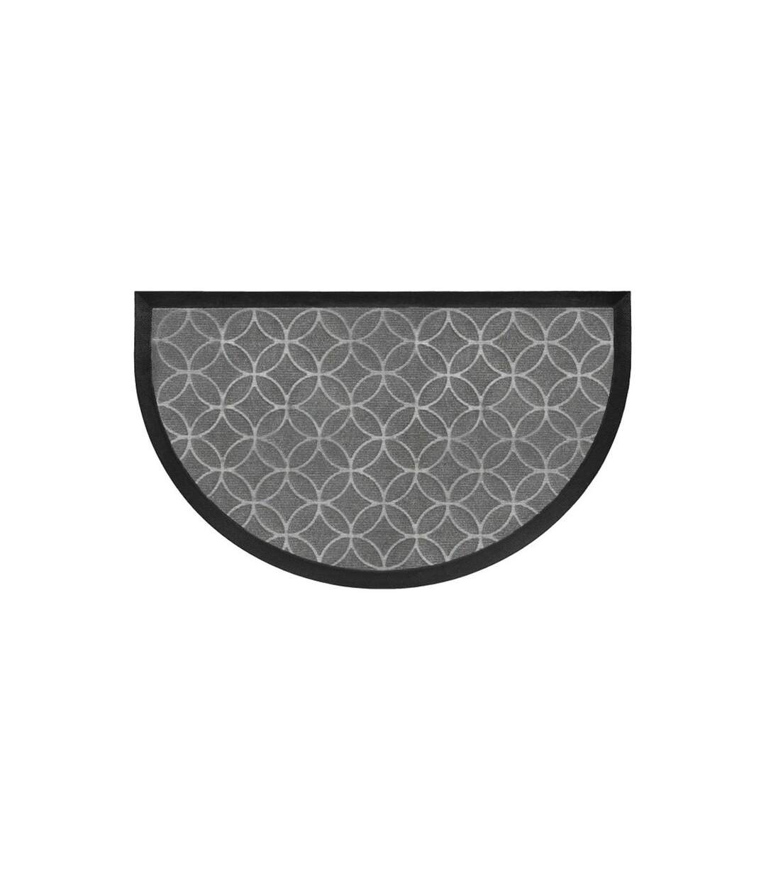 Tapis d'Entrée Demi-Lune Emilio 45x75cm Gris-1