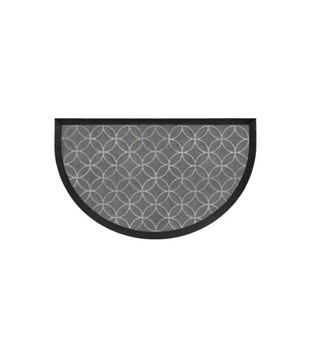 Tapis d'Entrée Demi-Lune Emilio 45x75cm Gris