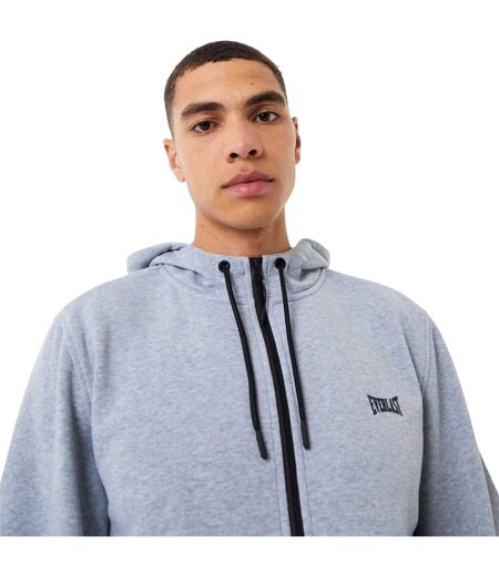Mens Premium Full Zip Hoodie Grey Marl Everlast