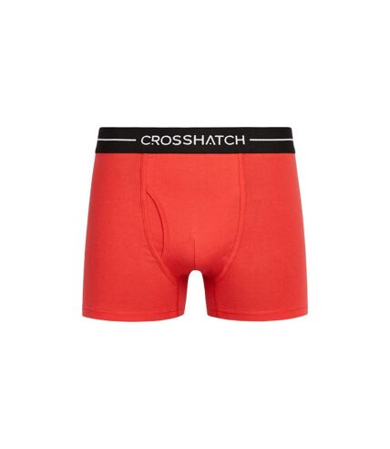Crosshatch Mens Hexter Boxer Shorts (Pack of 2) (Red)