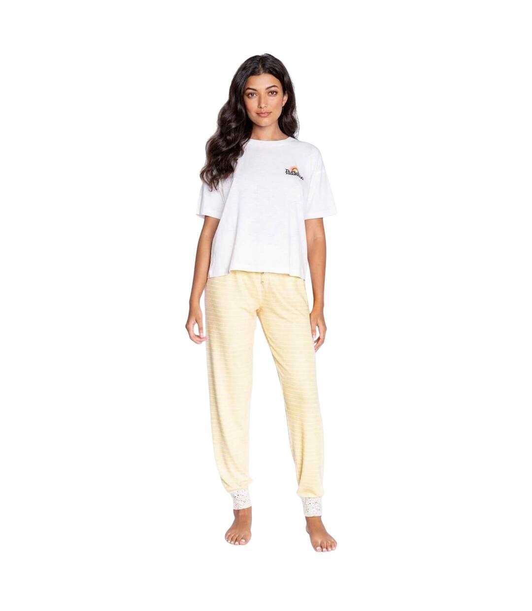T-shirt Motif/style Imprimé Graphique Basics Femme Blanc Cassé PJ Salvage-1