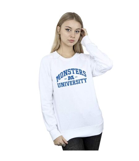 Disney Sweatshirt logo Monsters University Femme/Ladies (Blanc) - UTBI29608
