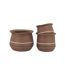 Cache-pots en jonc marron (lot de 3)