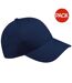 Lot de 2  casquettes de baseball adulte bleu marine Beechfield-1