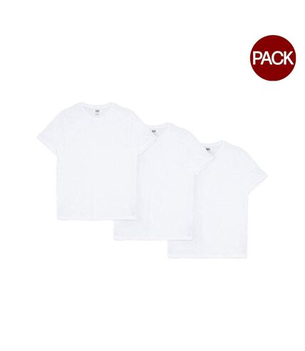 Pack of 3  Mens crew neck t-shirt  white Burton