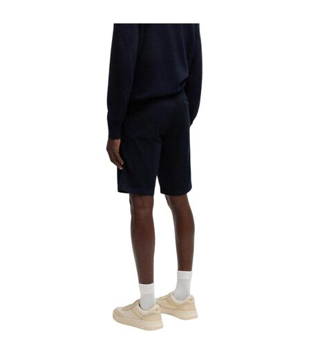 Mens Plain Slim Chino Shorts Navy Boss