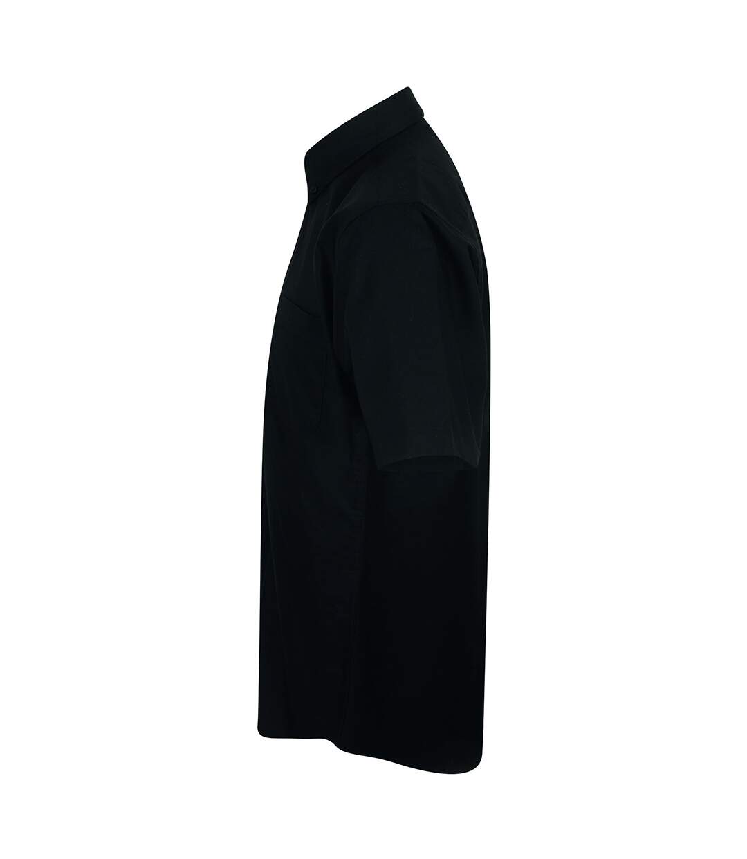 Mens Wicking Short Sleeve Work Shirt Black Henbury-4