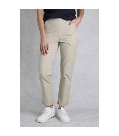 Womens/ladies malorri organic cotton trousers stone Weird Fish