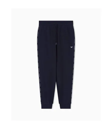 Mens Fleece Relaxed Fit Joggers Navy Emporio Armani EA7