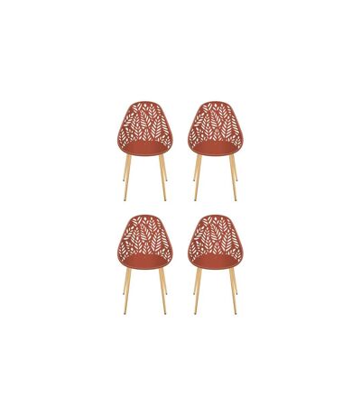 Lot de 4 Chaises de Jardin Lucena 83cm Terracotta