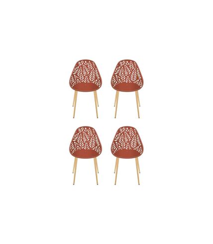 Lot de 4 Chaises de Jardin Lucena 83cm Terracotta