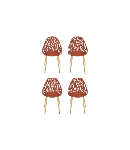 Lot de 4 Chaises de Jardin Lucena 83cm Terracotta