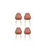 Lot de 4 Chaises de Jardin Lucena 83cm Terracotta