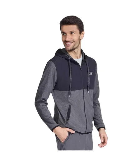 Veste À Capuche Homme Noir Anthracite Skechers