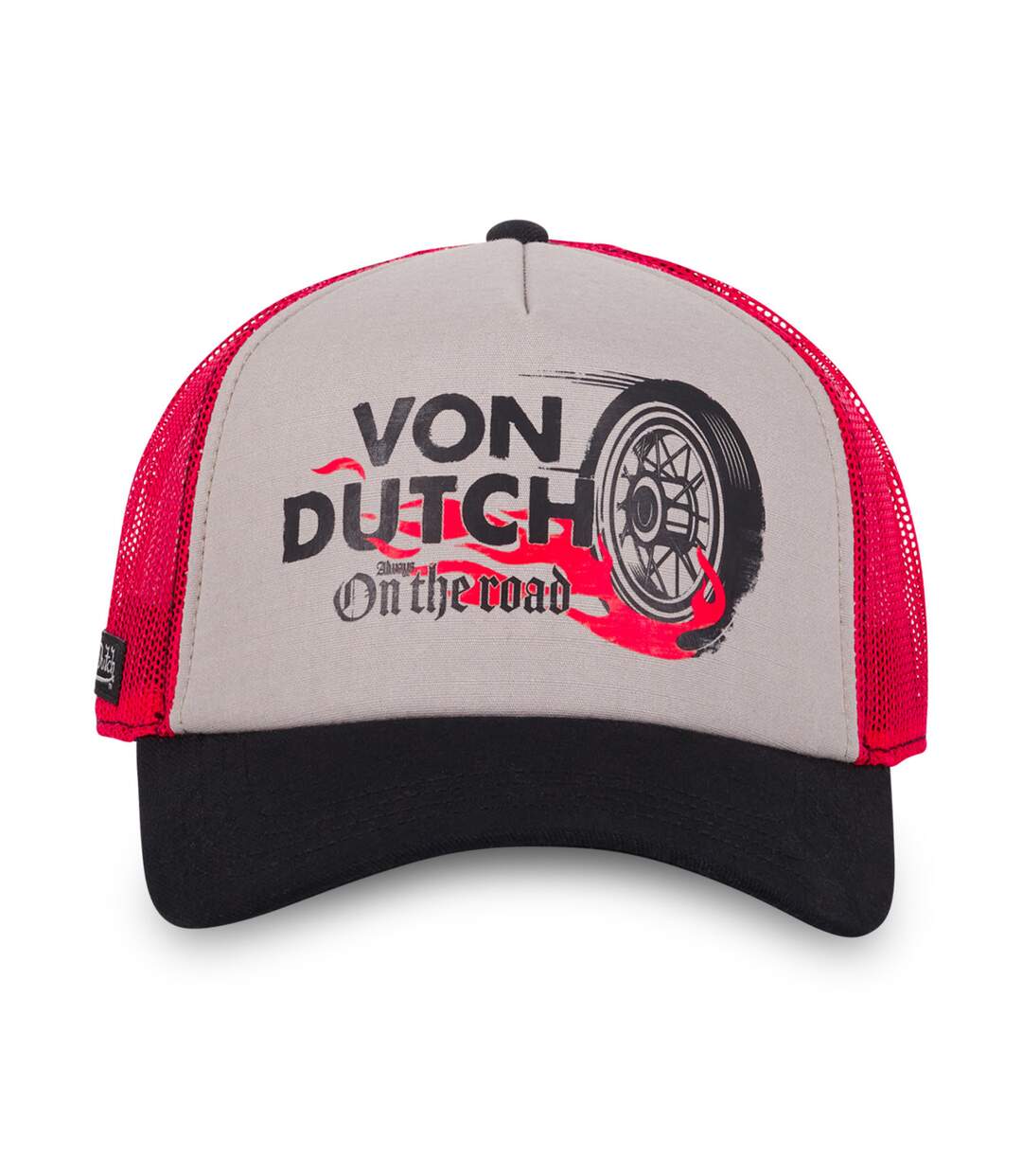 Casquette trucker avec filet effet bambou et print devant Crew Vondutch-2