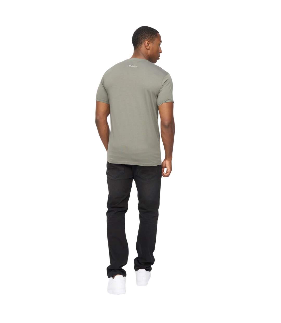 Mens Jampstead T-shirt Olive Crosshatch-3