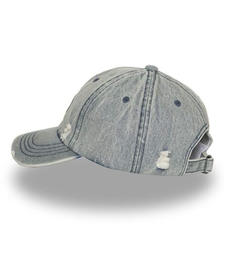 Casquette baseball adulte en jean avec effet destroy Jean Vondutch