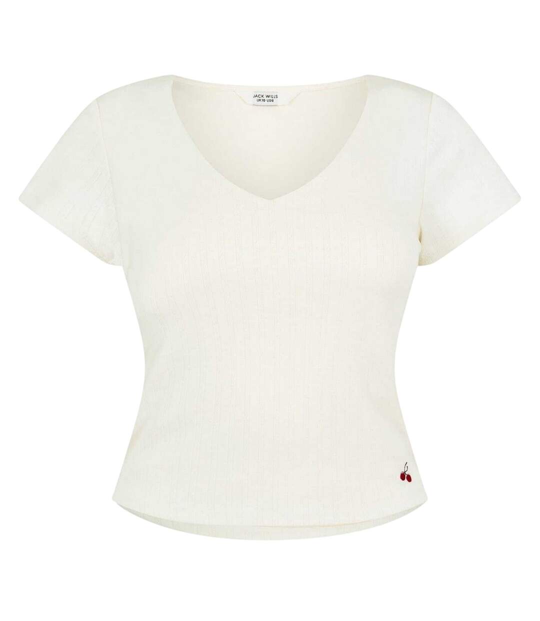 T-shirt Motif/style Court Femme Vieux Blanc Jack Wills-2