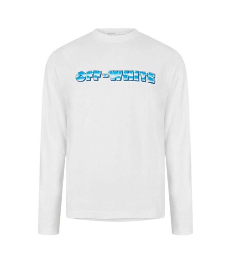 T-shirt Manches Longues Motif/style Logo Homme Blanc Off White