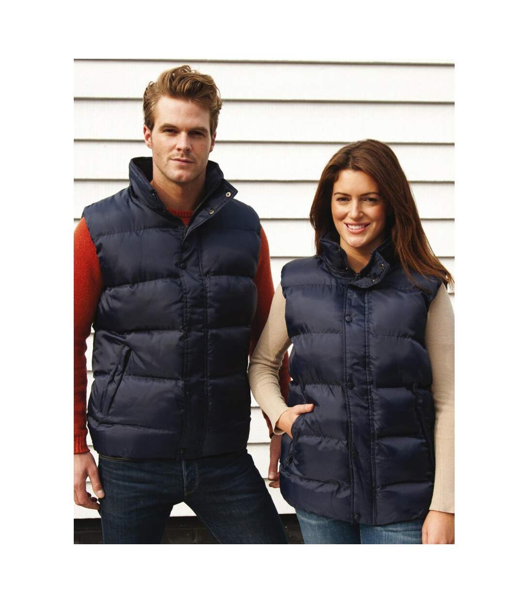 Result Mens Core Nova Lux Padded Fleece Lined Bodywarmer Jacket (Navy Blue) - UTBC2051-4