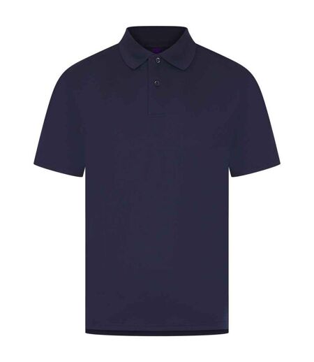 Mens pique polo shirt oxford navy Henbury