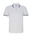 Polo homme blanc/bleu marine Asquith & Fox-1