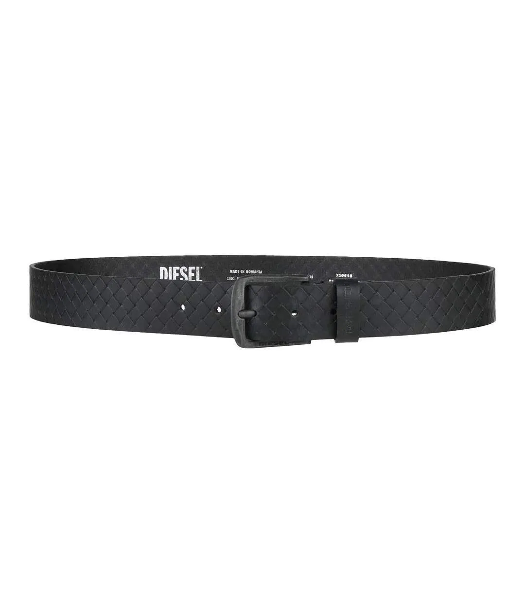 Ceinture texturée  noir homme diesel basic belt-1