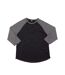 Superstar By Mantis Unisex Adult Marl 3/4 Sleeve Baseball T-Shirt (Black/Charcoal)