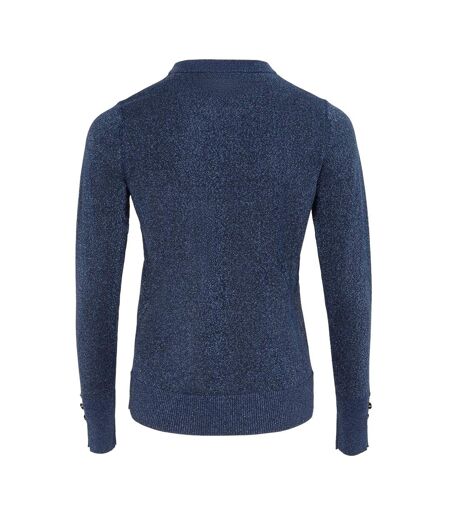 Pull Motif/style Scintillant Femme Bleu Marine Biba