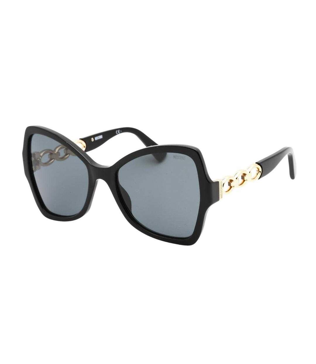 Lunettes De Soleil Motif Papillon Femme Taille Unique Noir Moschino-1