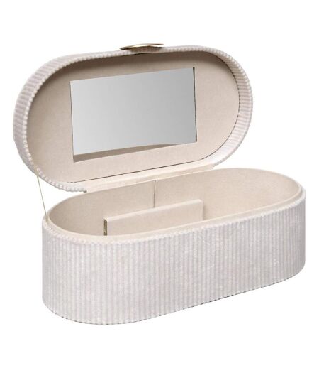 Boîte à Bijoux en Velours Enya 25cm Beige